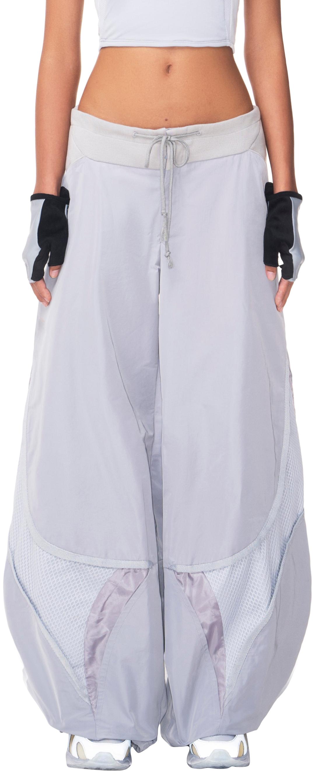 LOW CROTCH WIDE PANTS - LIGHT GRAY / 1