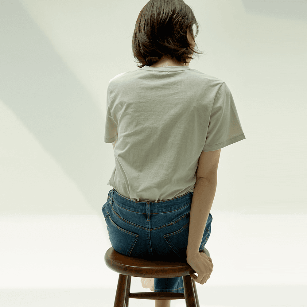 NATURAL DYEING BASIC T-SHIRT WEAVER_ OATMEAL