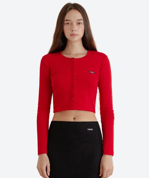 라벨 유넥 크롭 가디건 (5colors)