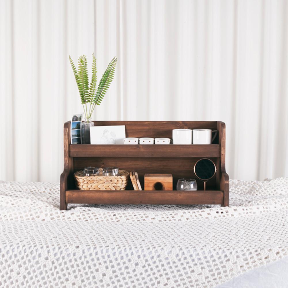 소년과나무 로잔 원목 2단 수납 선반