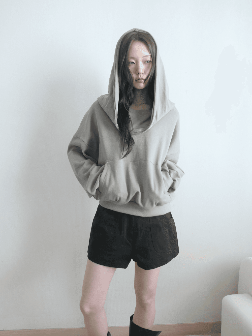 세이지블루 toast off hoodie