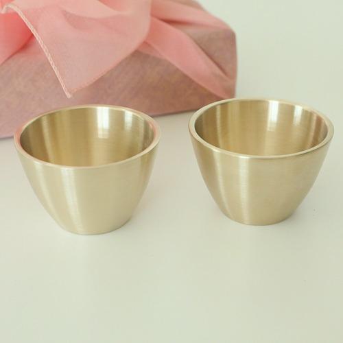 [명성유기] 방짜유기 청춘 술잔세트 2p 선물세트 [술잔/각인술잔/술잔세트/부모님선물]