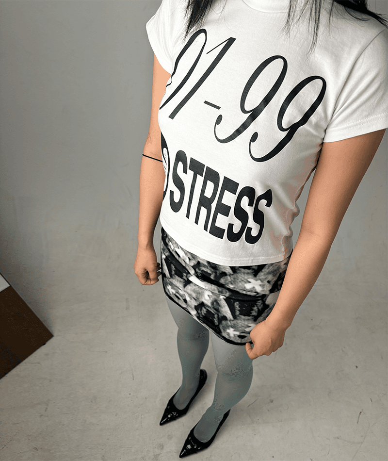 NO STRESS TEE_WHITE