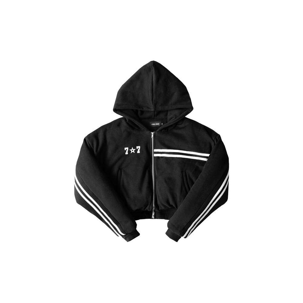 [IFEELLUCKY : 아이필럭키] paded track hood zip up