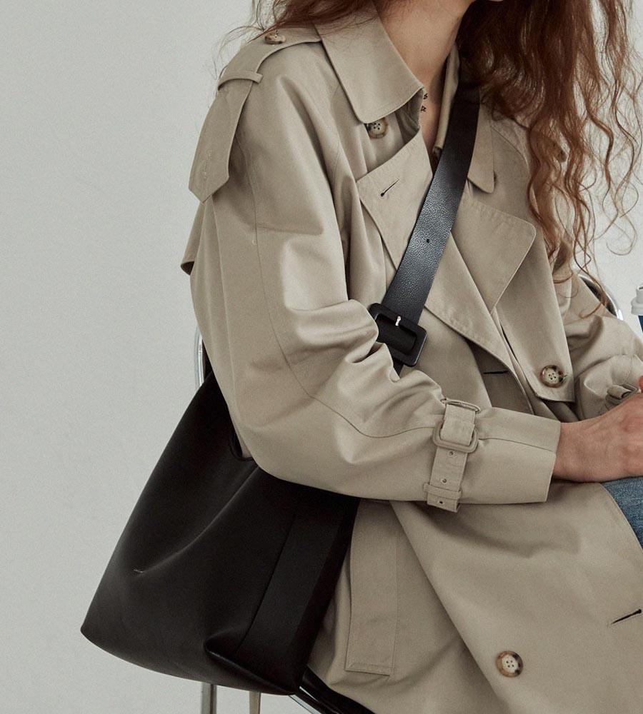 [PRE ORDER 8월 23일부터 순차적 발송] LOG HOBO BAG - Artificial Leather_BLACK