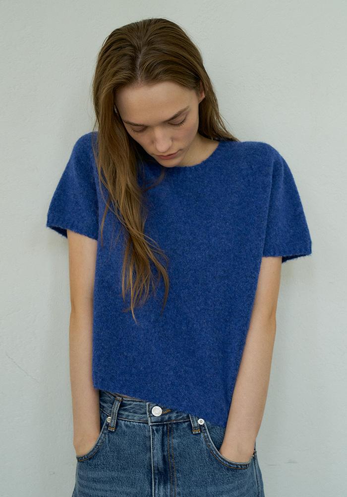 Alpaca Round Knit_Blue