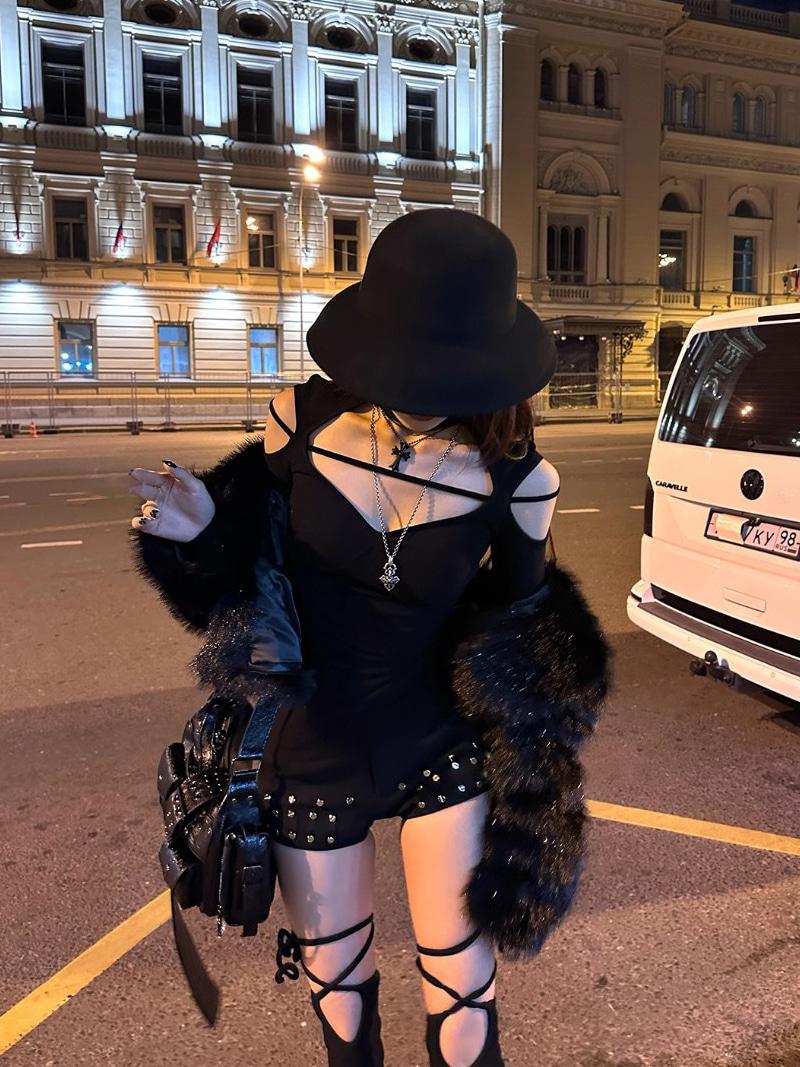 Metal Taps Patchwork Short Pants