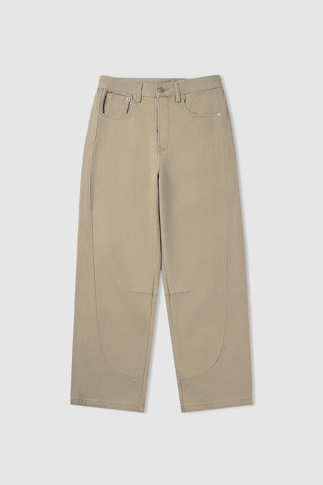 [10.17 RESTOCK] Low Curved Wide Pants (Beige)