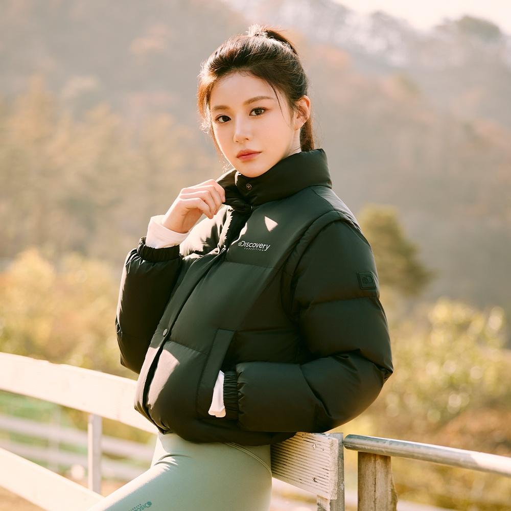 여성 헤이니 2in1 RDS 숏패딩 (BLACK)