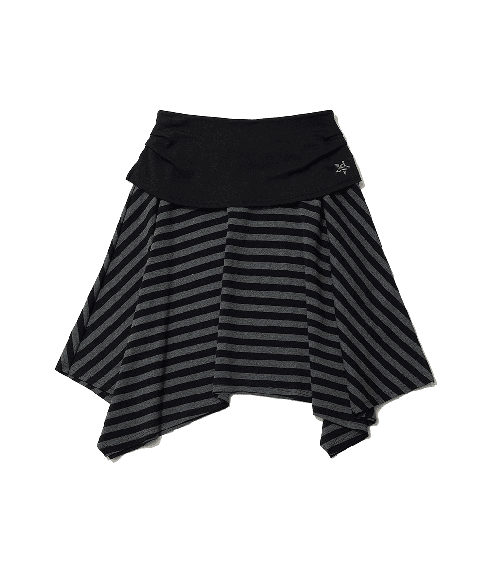 [1/30 PRE-ORDER] STRIPE SYMBOL UNBALANCED SKIRT