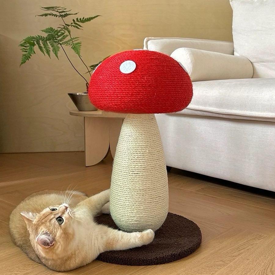 고양이 스크레쳐 버섯 캣타워 반려묘 장난감 대형