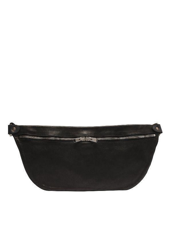 블랙 소프트 레더 크로스백