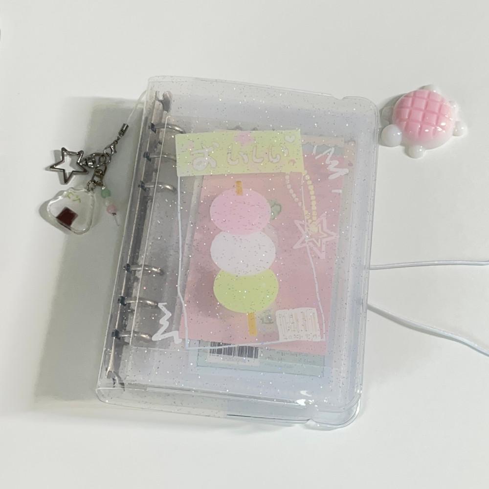 수심 Glow Blur Diary 글로우 블러 다이어리 바인더 글리터 투명 PVC A6