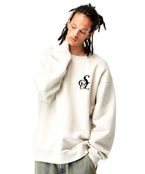 Flocking Symbol Logo Sweatshirt Oatmeal