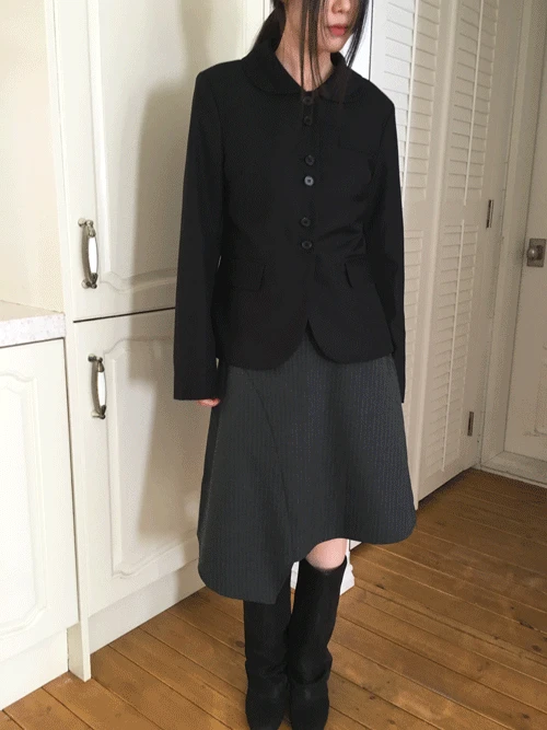 슈어 라운드 카라 자켓 (2colors)