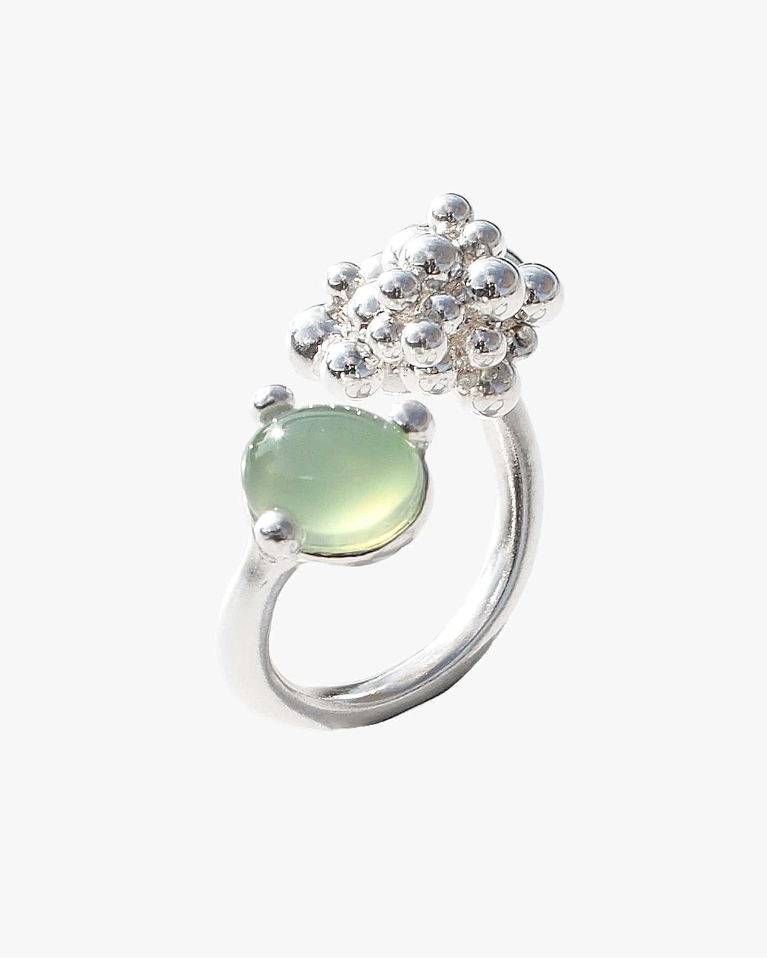 Joy's Swell Ring _ Light Green Agate
