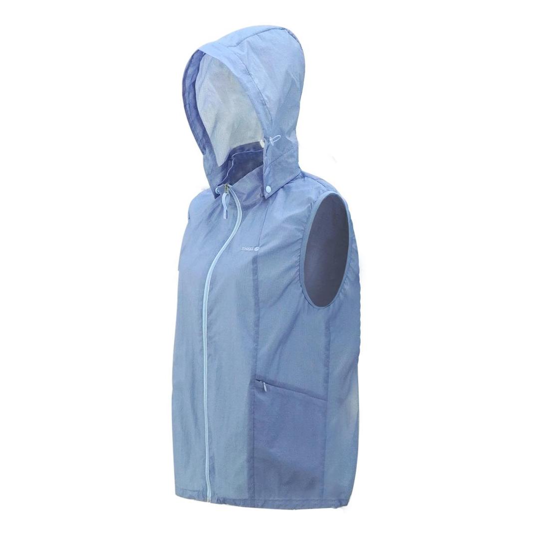 Hooded Light Weight Vest - Light blue