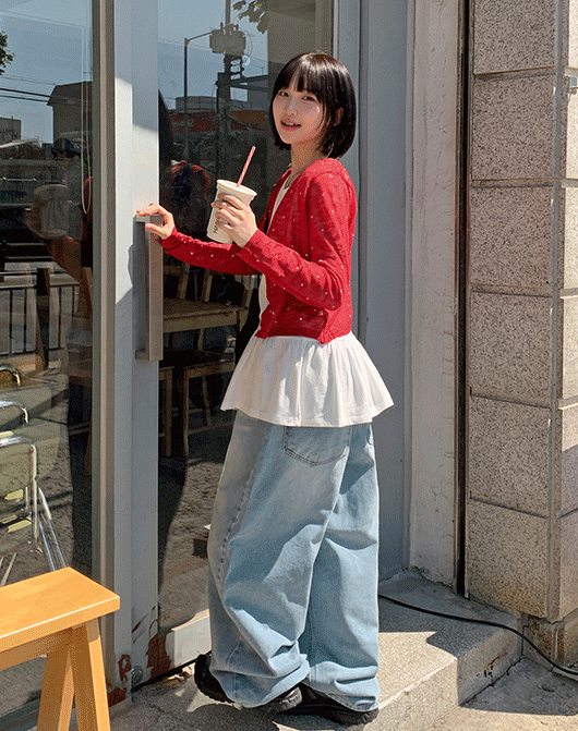 뉴이리 프릴 레이어드 미니 원피스 (3color)