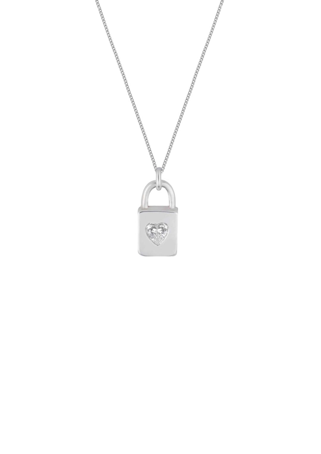 [last drop 𓂅 ˖ ࣪ 𓂂 ] Heart lock small necklace (white)