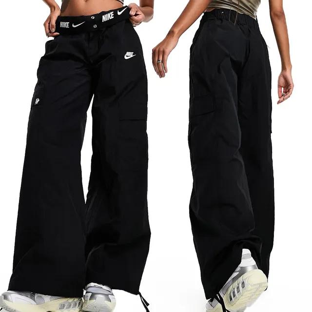 나이키 여자 카고 와이드팬츠 블랙 바지