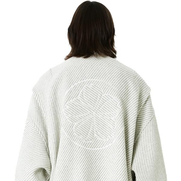 Flower applique twill wool jumper (pelican)