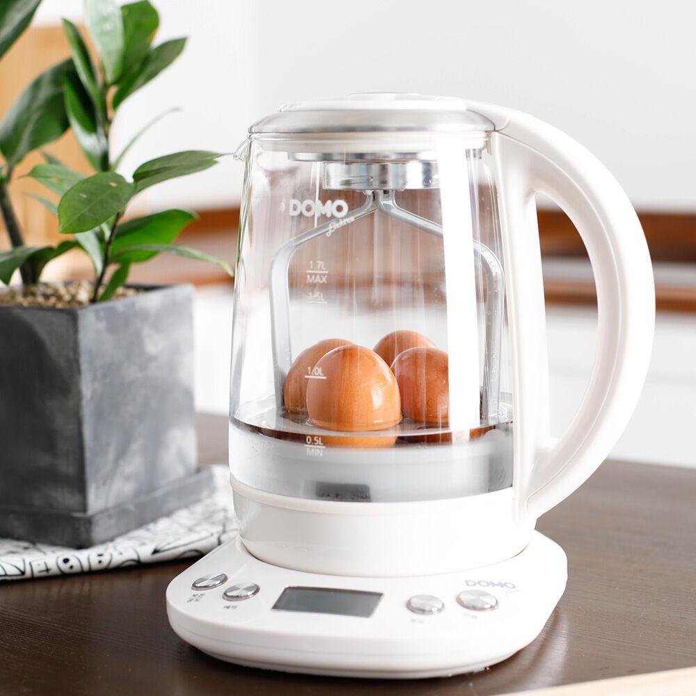 도모일렉트로 무선 전기티포트 DOMO1001KW (유리포트+에그홀더 포함)