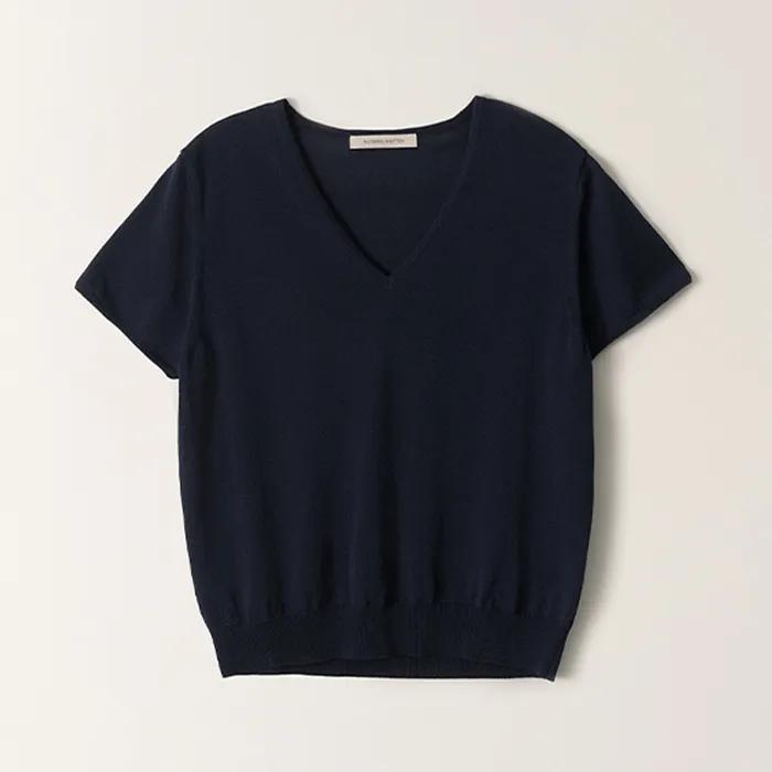 Lany Short Sleeve Knit (Navy)