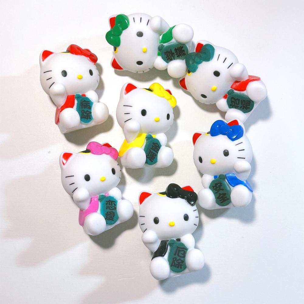 [중고] [마이버터솝] 헬로키티 복고양이 피규어 복키티피규어 헬로키티행운부적 키티행운피규어