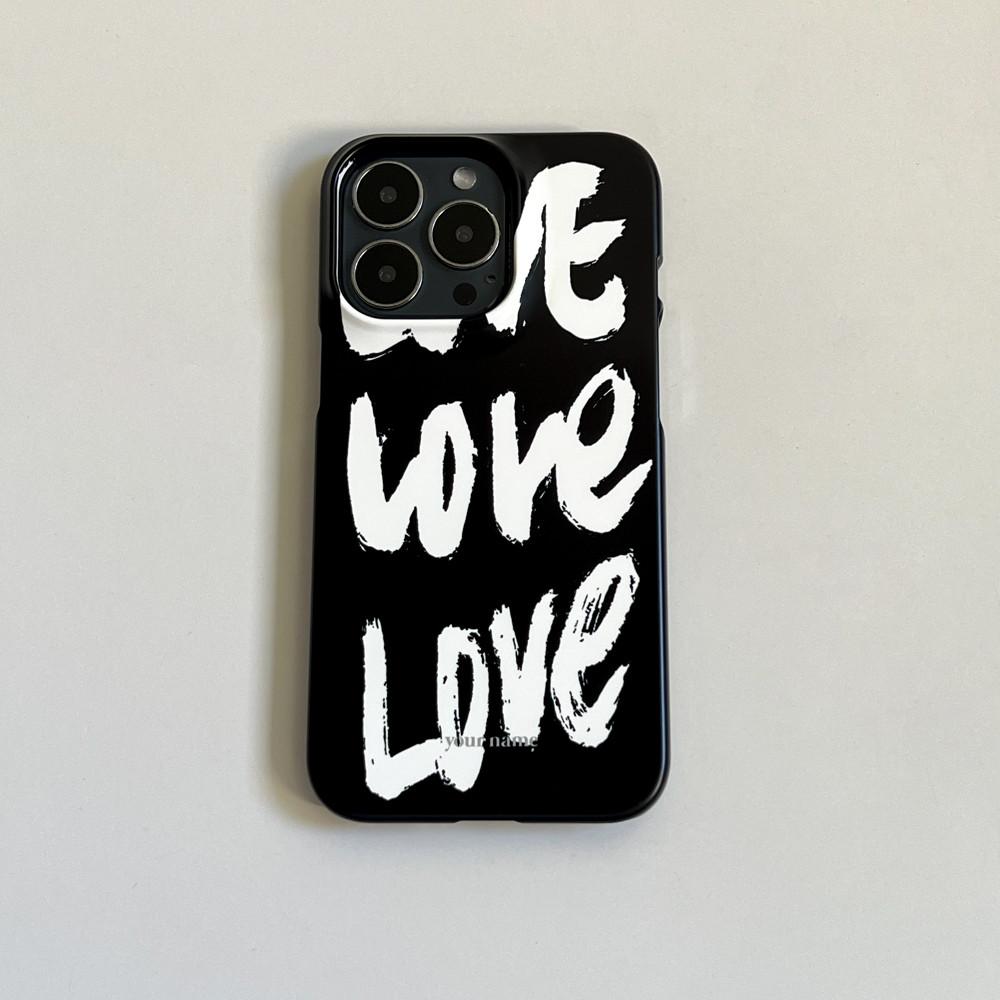 (폰케이스) Love Love Love Black 러브 러브 러브 블랙