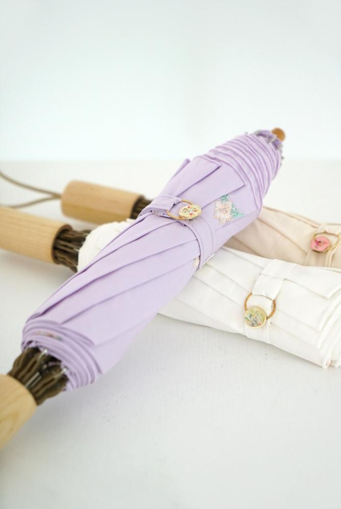 [호레이 3단양산] 플라워 스티치 파라솔 / Flower-Stitch Parasol / 패브릭양산 코튼양산 고급양산