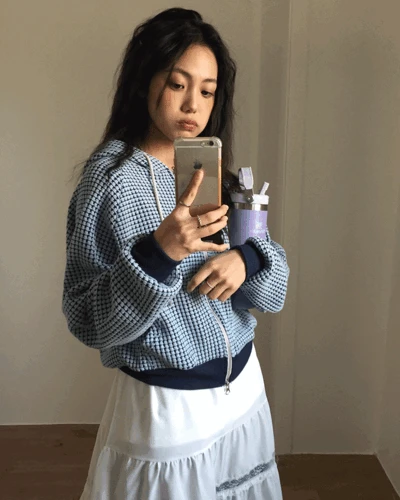 레이지 와플 후드집업 (2color)