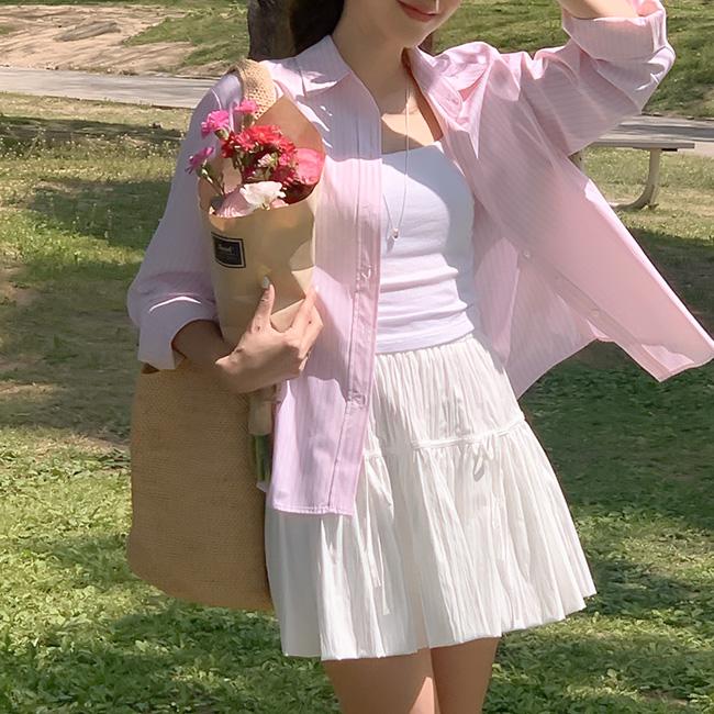 니썸 [단독][누적4만장✨구김걱정X/링클프리/반팔ver][여름셔츠/살안타템/국내제작/장마룩/워터밤/흠뻑쇼/루즈핏/오버핏/블랙프라이데이][MADE]오리진스트라이프셔츠 - 7color