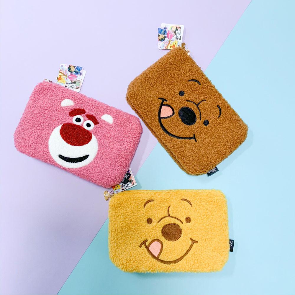 [맙소사잡화점]  디즈니 정품 뽀글뽀글 파우치  / 파우치 / 에어팟 이어폰 파우치 /곰돌이푸 랏소베어