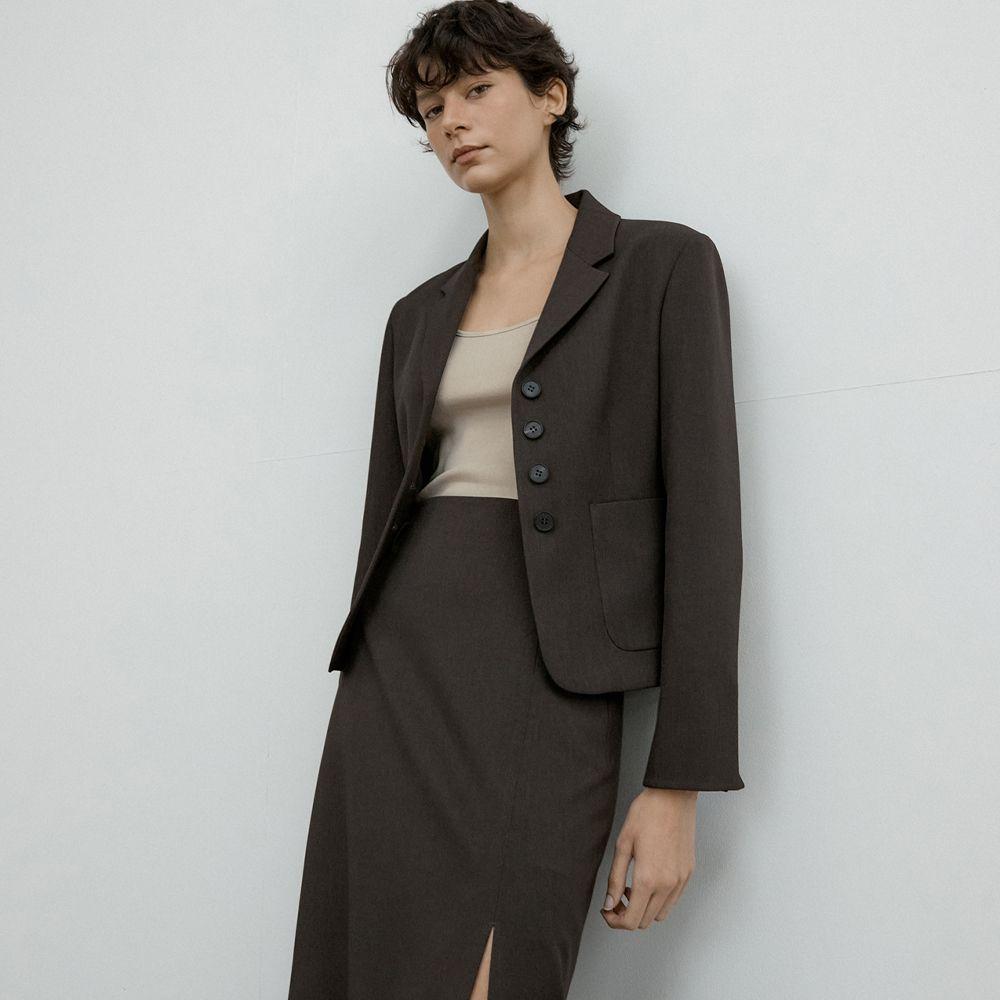 [6차] DEAR SLIM 4BUTTON JK_DARK BROWN