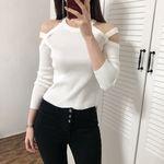 트임 오프숄더 니트