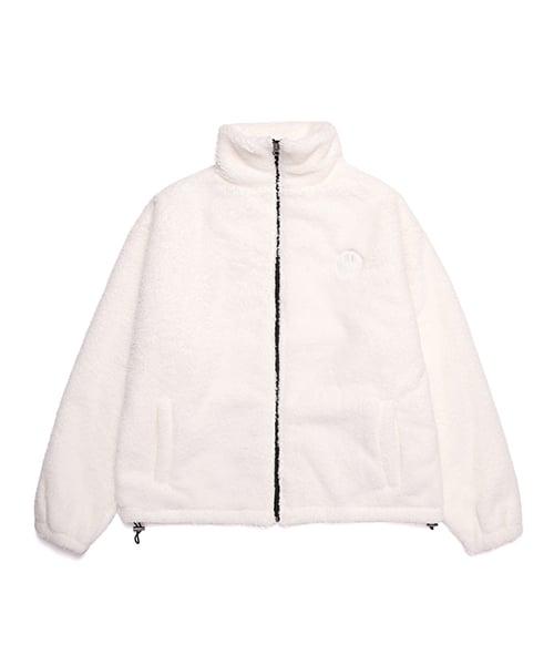 톤온톤 패치 퍼 집업[white]