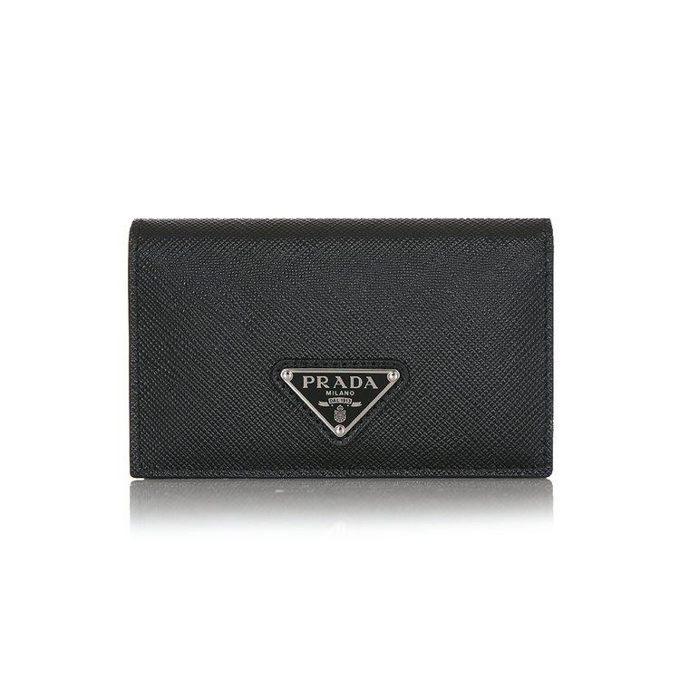 [프라다] 24SS 1MC110 QHH F0632 사피아노 레더 블랙 카드지갑