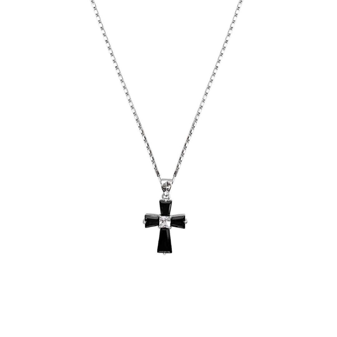 아스트로 - Dilly Cross Necklace - Black
