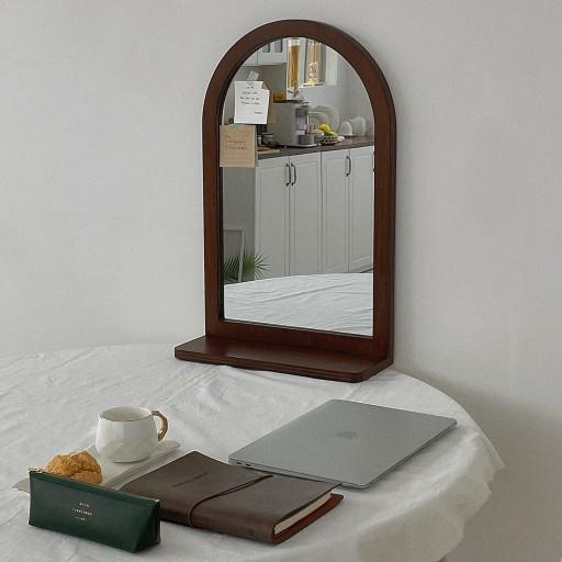 [팔로우쿠폰] 앨리스 탁상 아치형 선반 거울