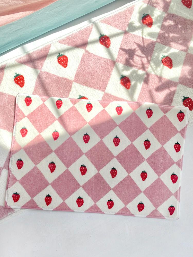 수심 Fruit Berry Rug 프루트 베리 러그 딸기 체리 카펫 집 유니크 주방 침실