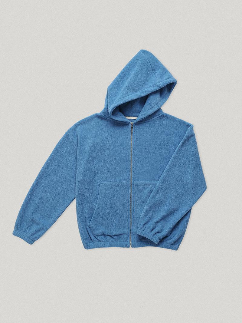Soap Fleece Hooded Zip Up Blue