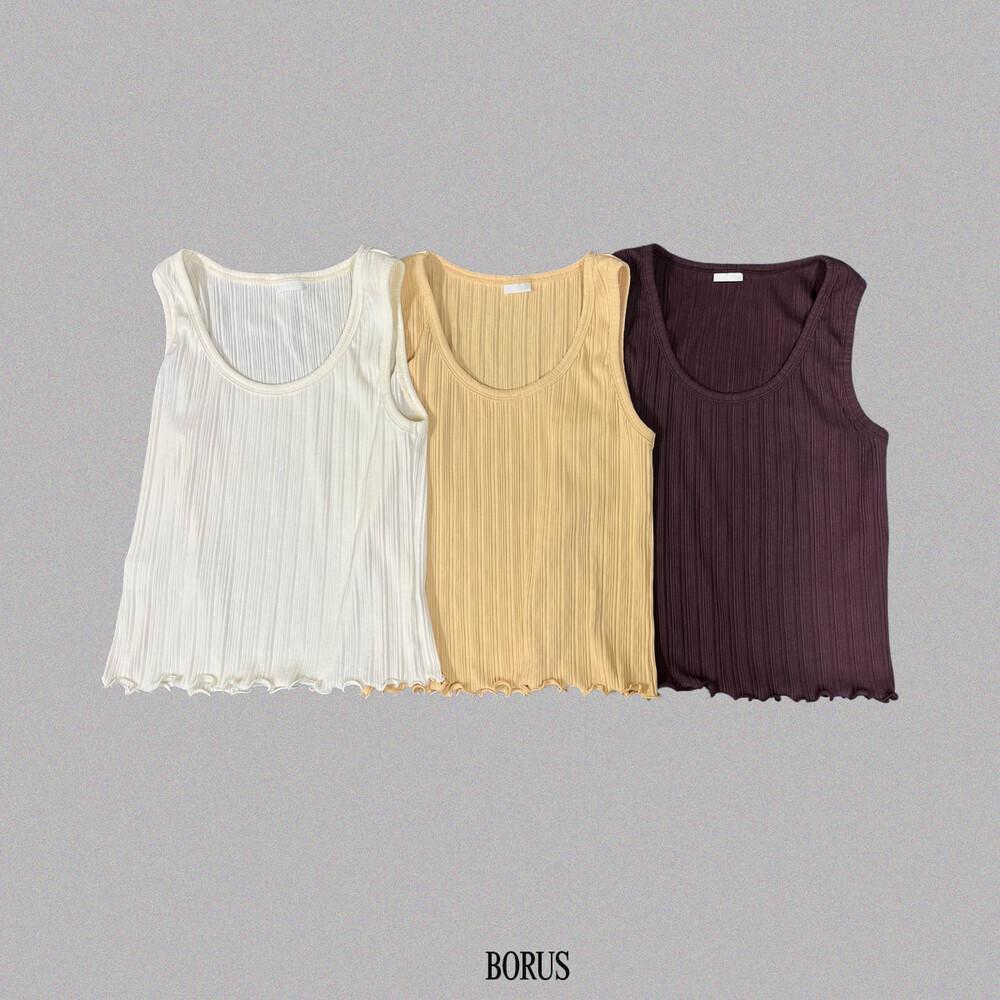 BORUS-플리츠 슬리브리스-3컬러 : borus