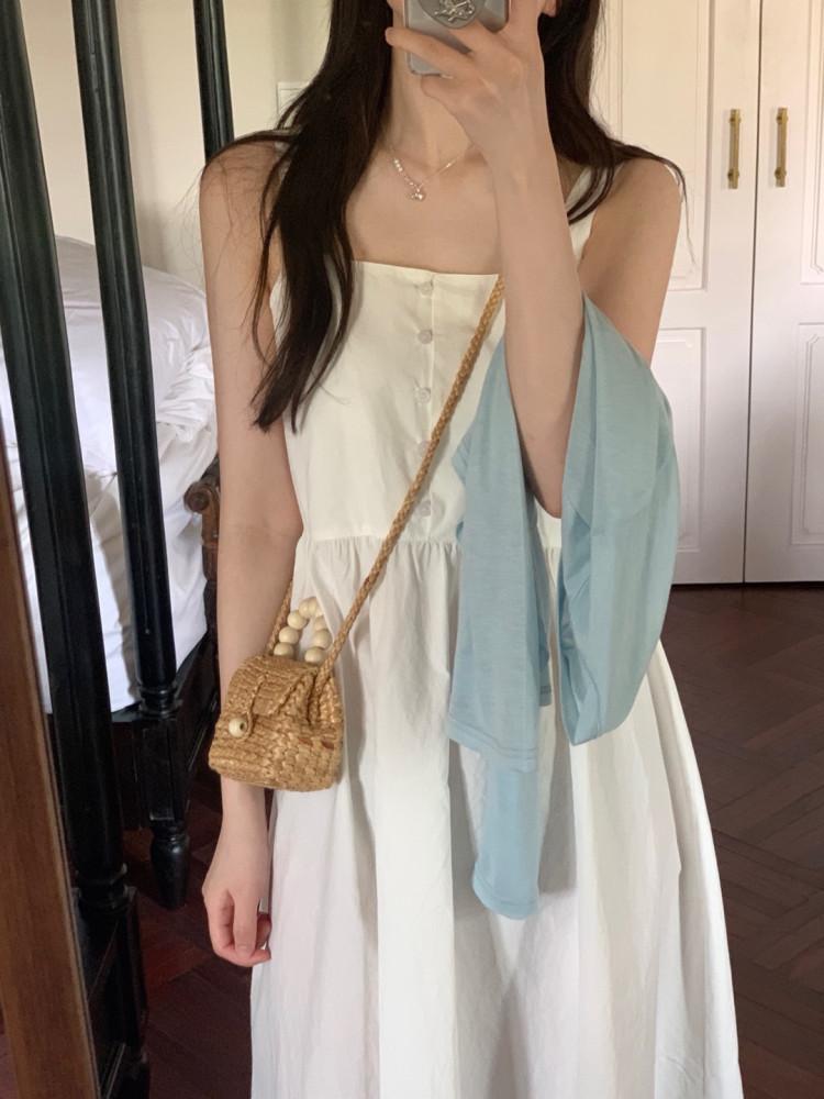 레이니 버튼 나시 롱 원피스 : 피터앤웬디