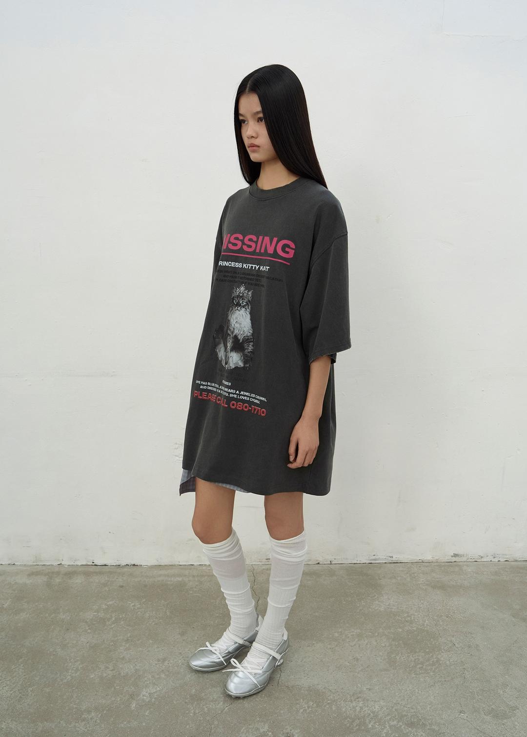 [EXCLUSIVE] KAT PRINT MINI DRESS (DARK GREY)