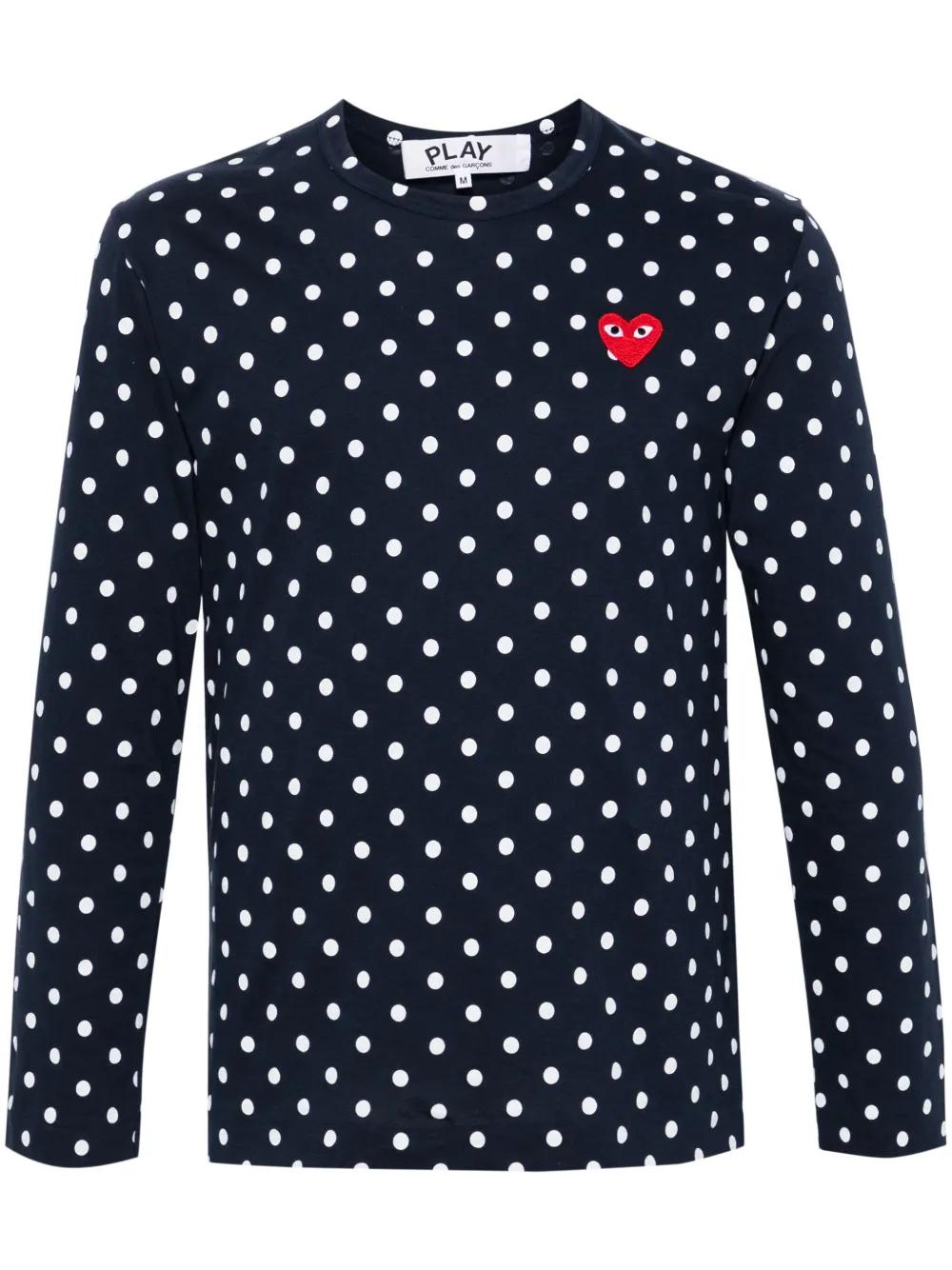 Comme Des Garçons Play 폴카 도트 티셔츠 | 블루 | FARFETCH KR