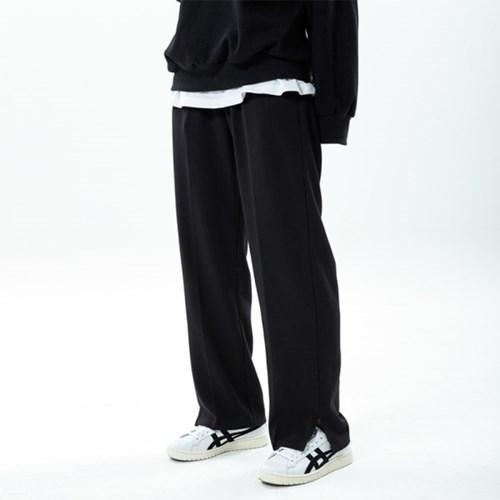 유니섹스 와이드 밴딩 슬랙스 P-7 black