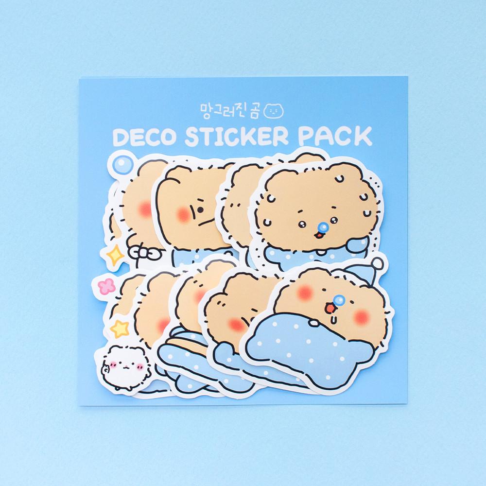 망그러진 곰 데코 스티커 팩 꼬질망곰
