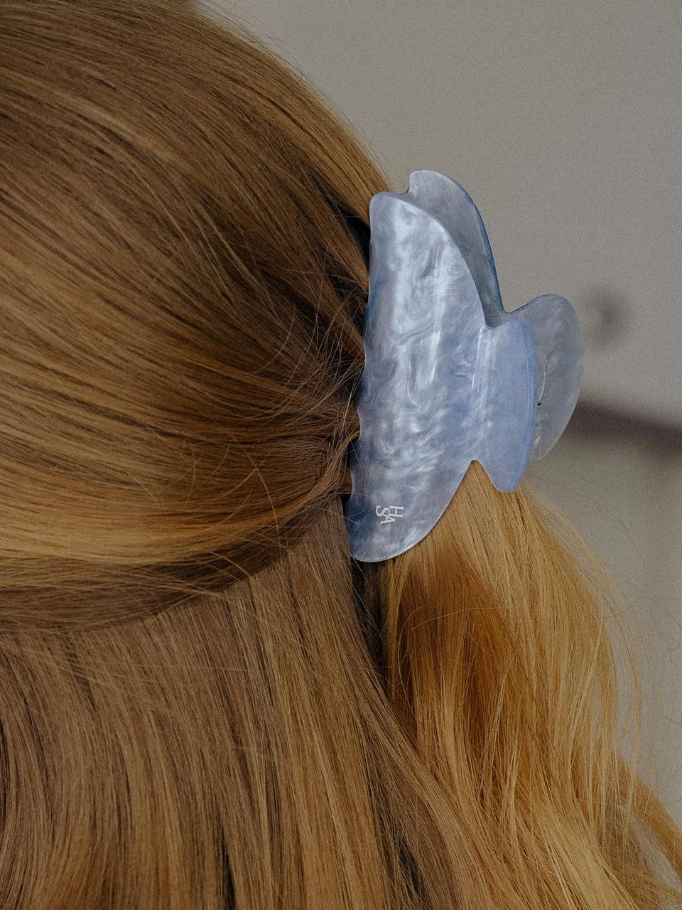 HLD007 Marbling round hair clip