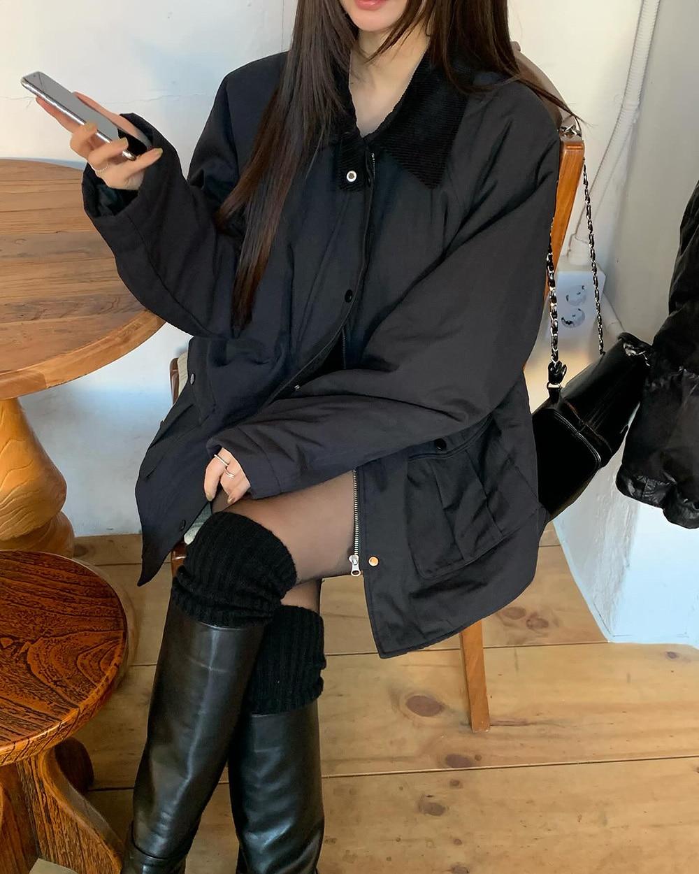 폴드카라패딩ct