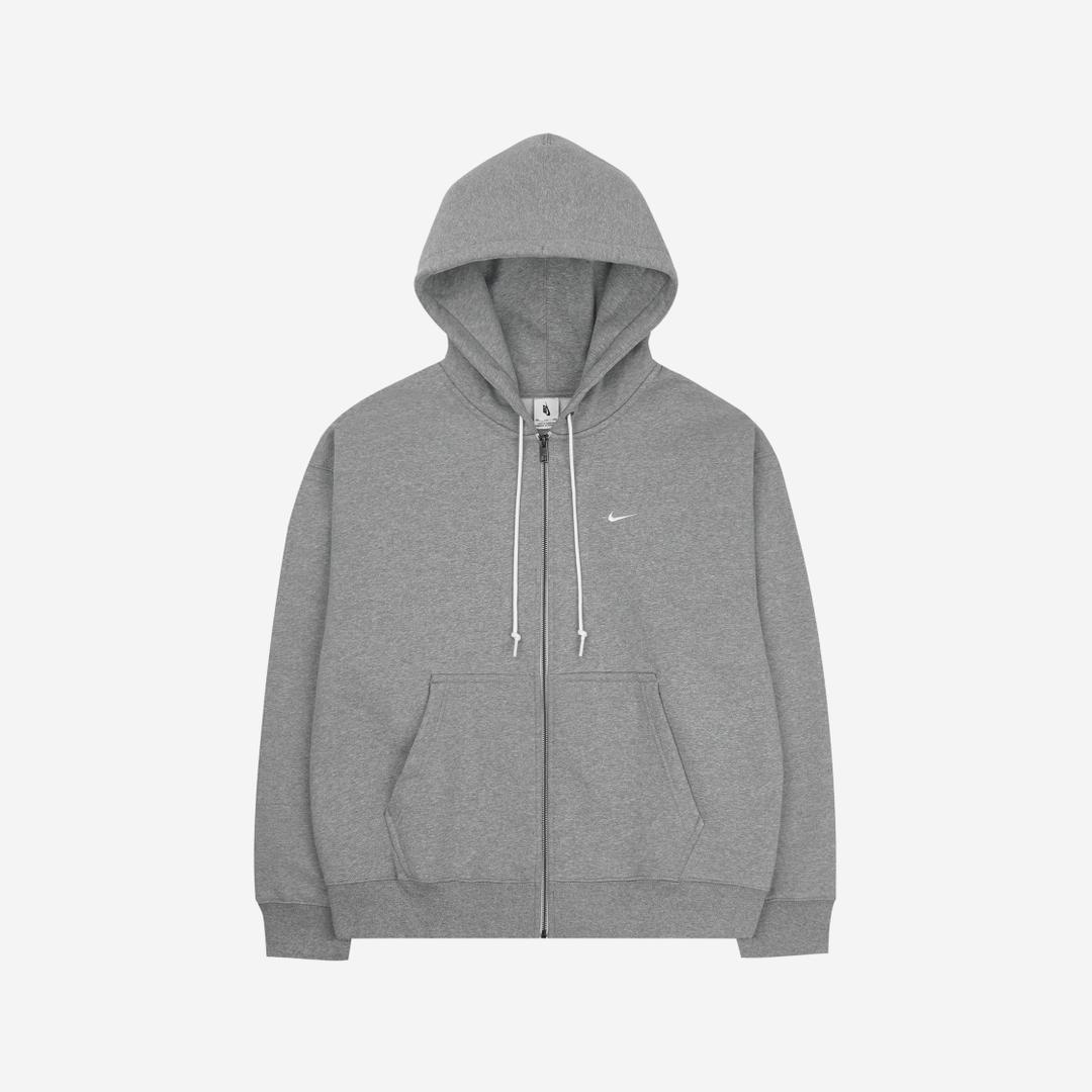 Nike NRG Solo Swoosh Full Zip Hoodie Dark Grey Heather - Asia